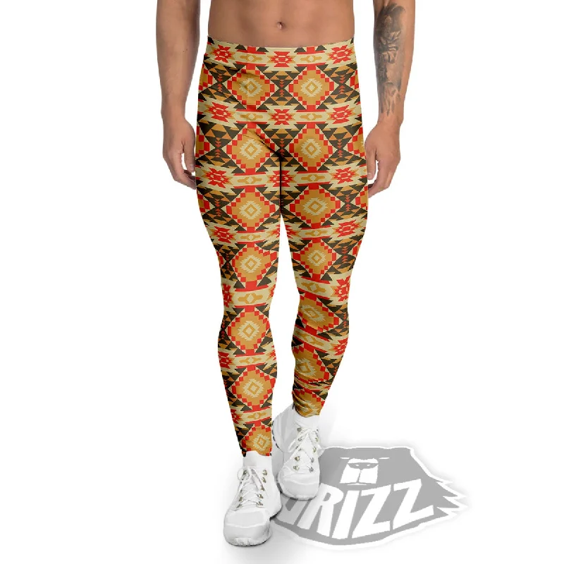 Deal of the Week American Geometric Native Print Pattern Men's Leggings