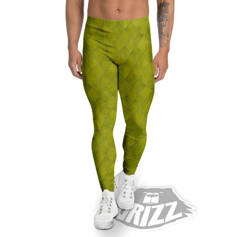 Sale Event Argyle Grass Green Print Pattern Men's Leggings