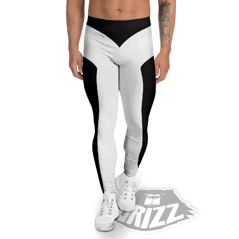 Aries Sign White And Black Print Men's Leggings