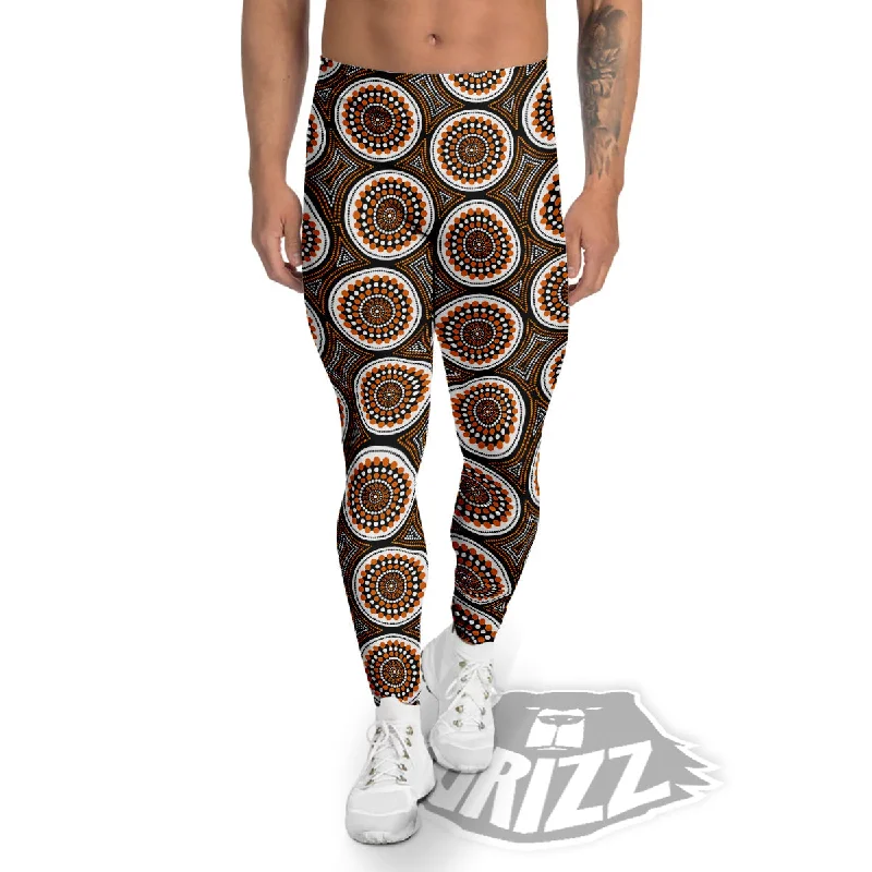 Art Dot Aboriginal Print Pattern Men's Leggings