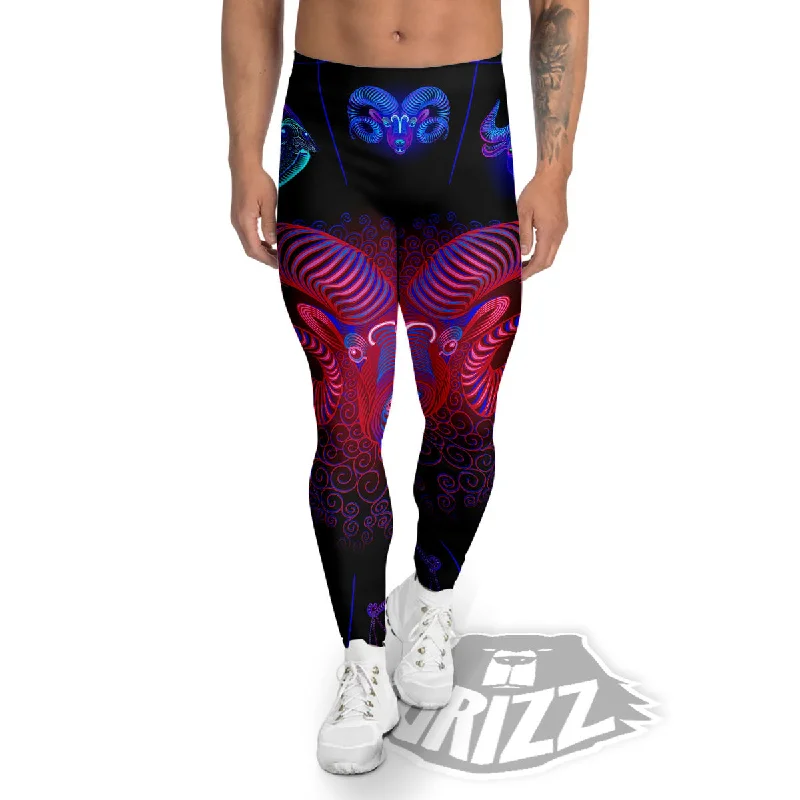 Astrological And Aries Signs Print Men's Leggings