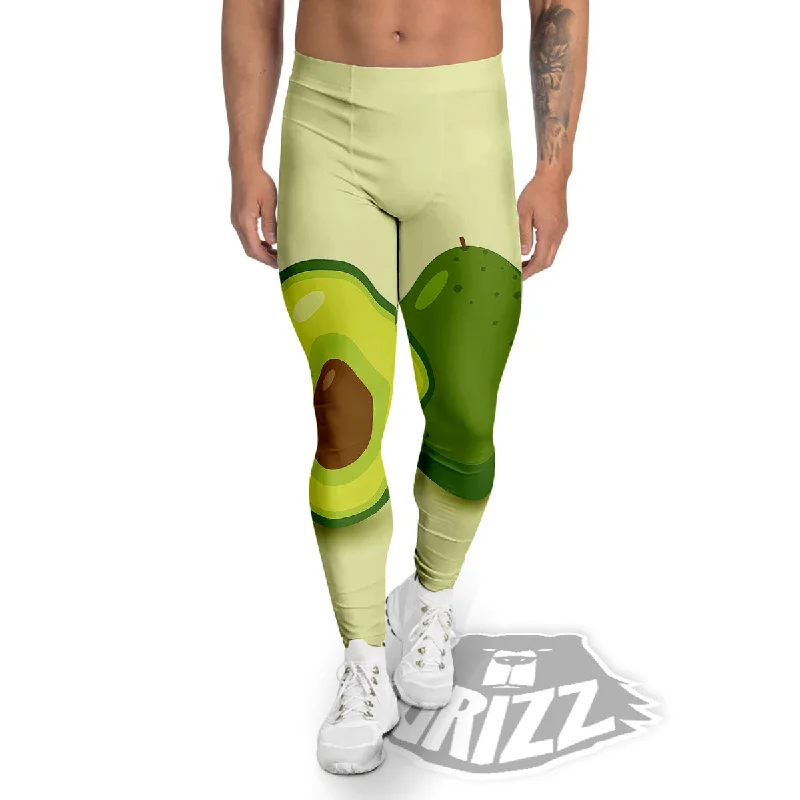 Extra Savings Avocado Green Print Men's Leggings