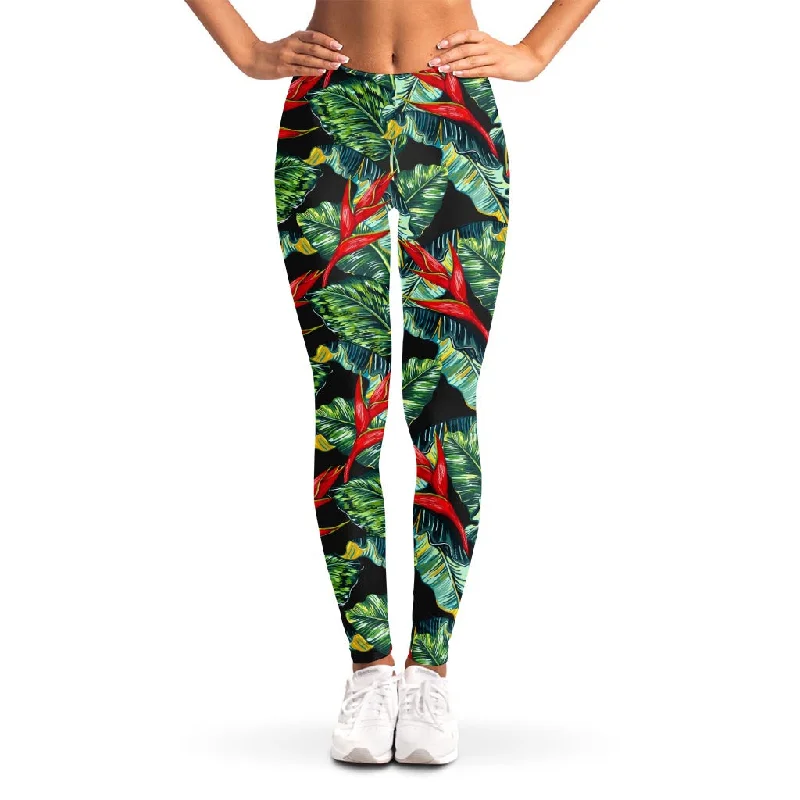 Great Deals Banana Leaf Hawaiian Pattern Print Women's Leggings