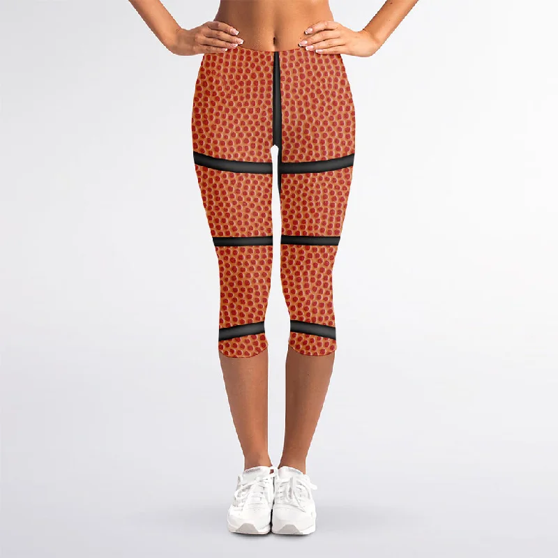 Grand Opening Sale Basketball Ball Print Women's Capri Leggings