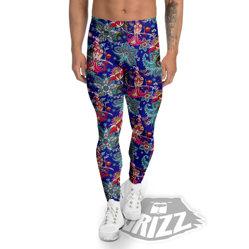 Online Exclusive Bird Of Paradise Ethnic Print Pattern Men's Leggings