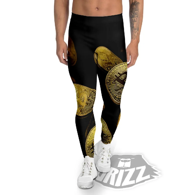 Don’t Miss Out Bitcoin Falling Print Men's Leggings