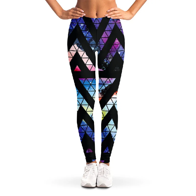 Special Price Black Triangle Galaxy Space Print Women's Leggings