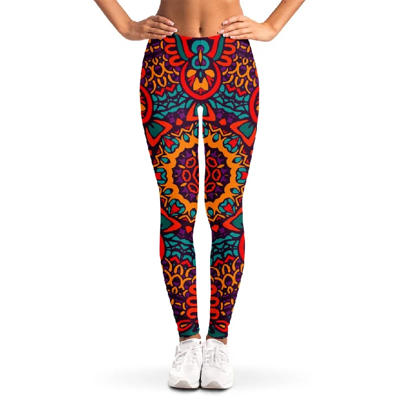 Price Reduction Bohemian Native Mandala Pattern Print Women's Leggings