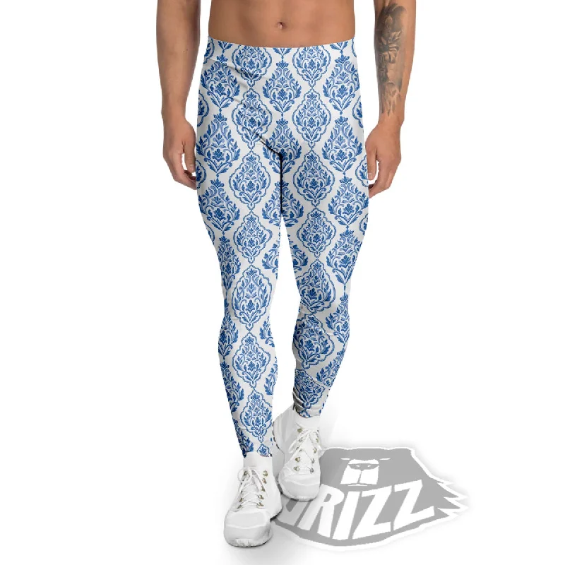 Extra Savings Boho Damask Print Pattern Men's Leggings
