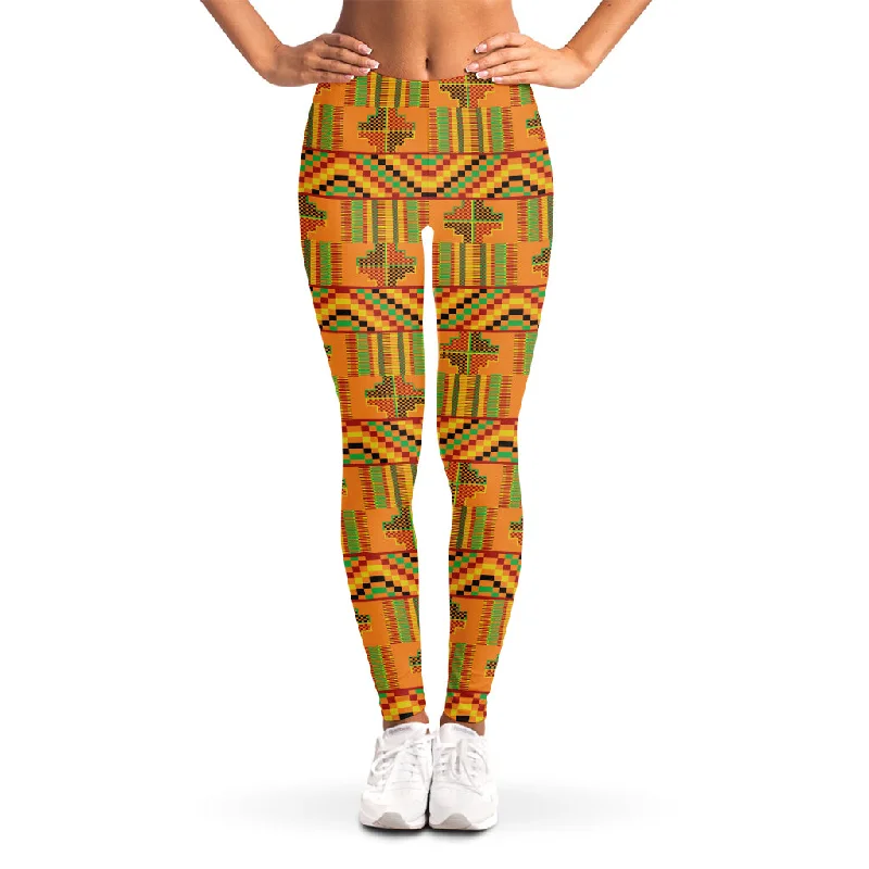 Bonwire Kente Pattern Print Women's Leggings