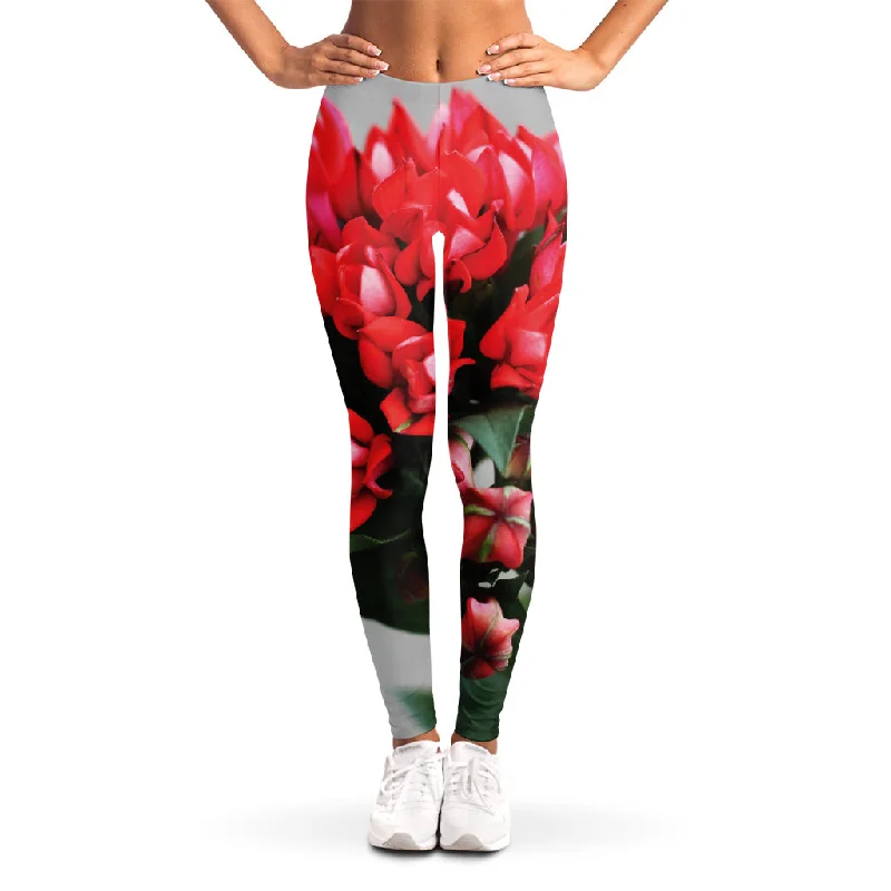 Bouvardia Flower Print Women's Leggings