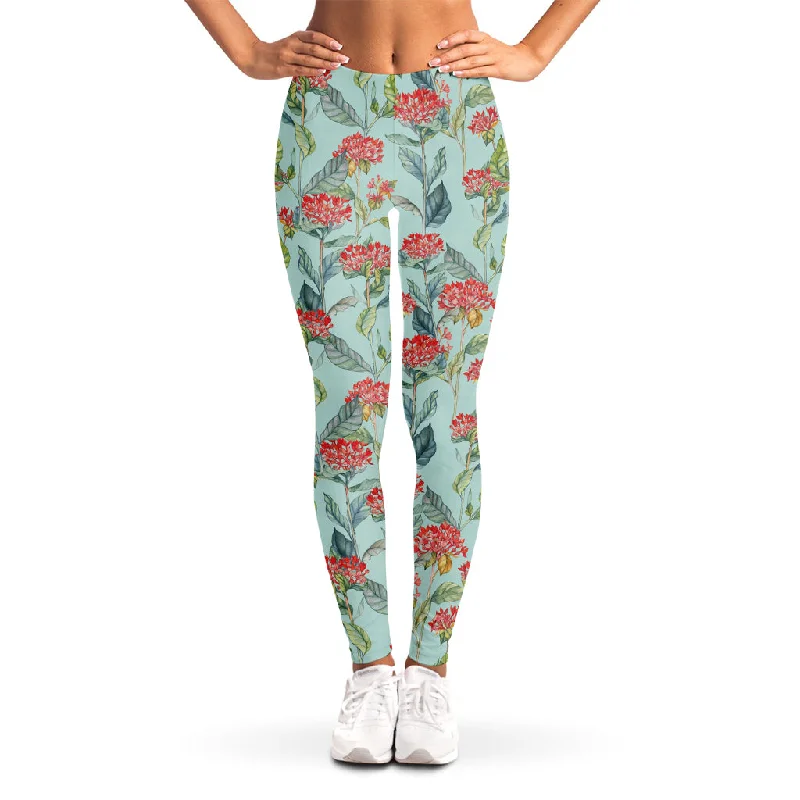 Bouvardia Pattern Print Women's Leggings