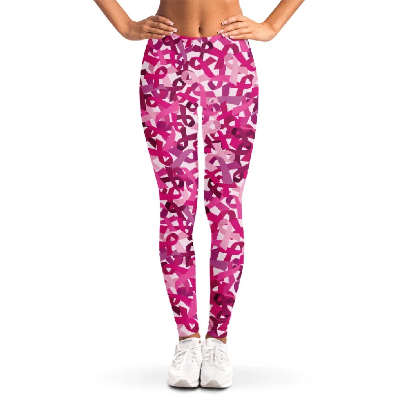 Breast Cancer Awareness Symbol Print Women's Leggings