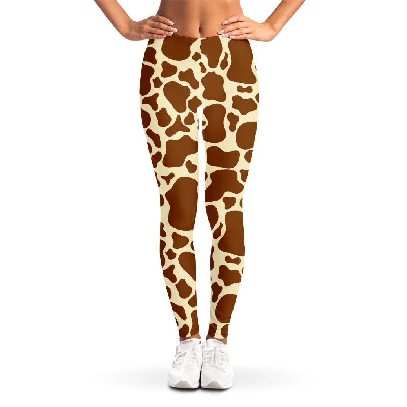 Bargain Prices Brown Cow Print Women's Leggings