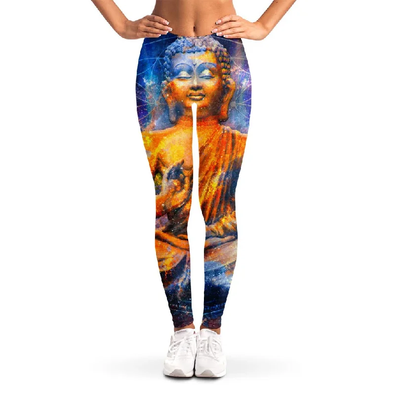 Price Fest Buddha Statue Mandala Print Women's Leggings