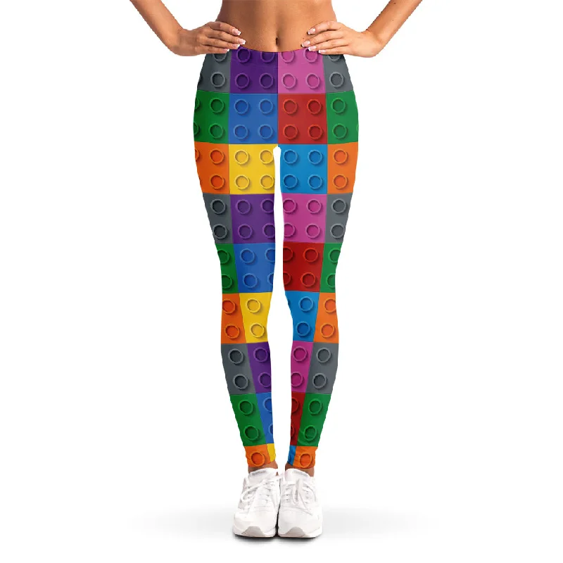 Building Blocks Toy Pattern Print Women's Leggings