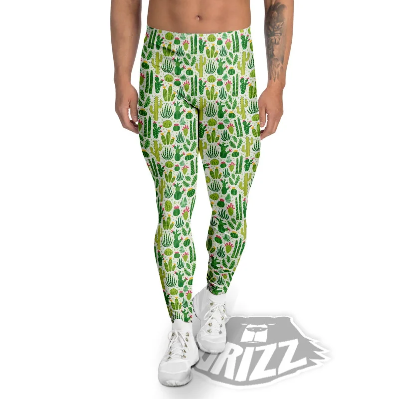 Buy Now Cactus Cute Cartoon Print Pattern Men's Leggings