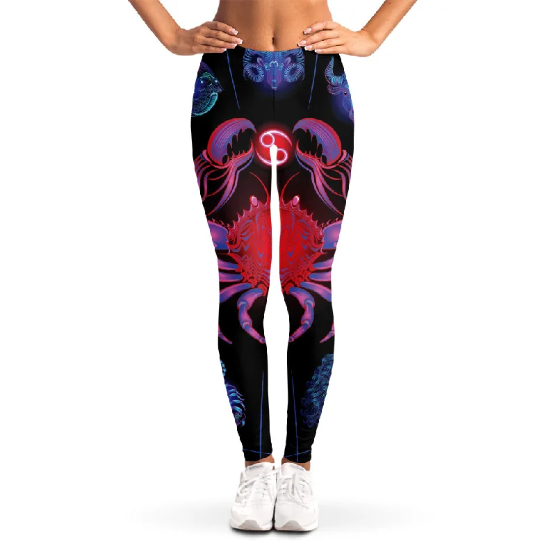 Cancer And Astrological Signs Print Women's Leggings