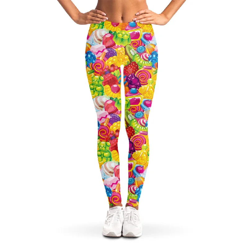 Candy And Jelly Pattern Print Women's Leggings