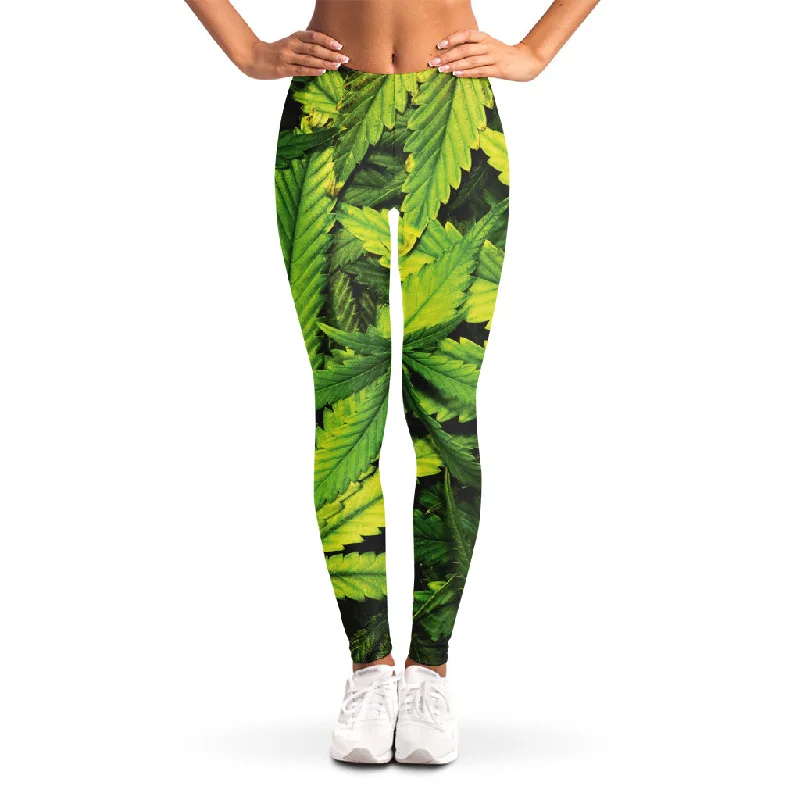 Cannabis Print Women's Leggings