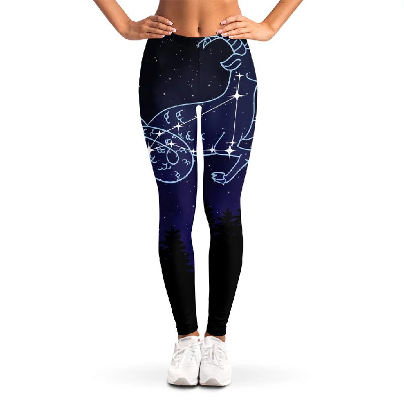 Capricorn Constellation Print Women's Leggings