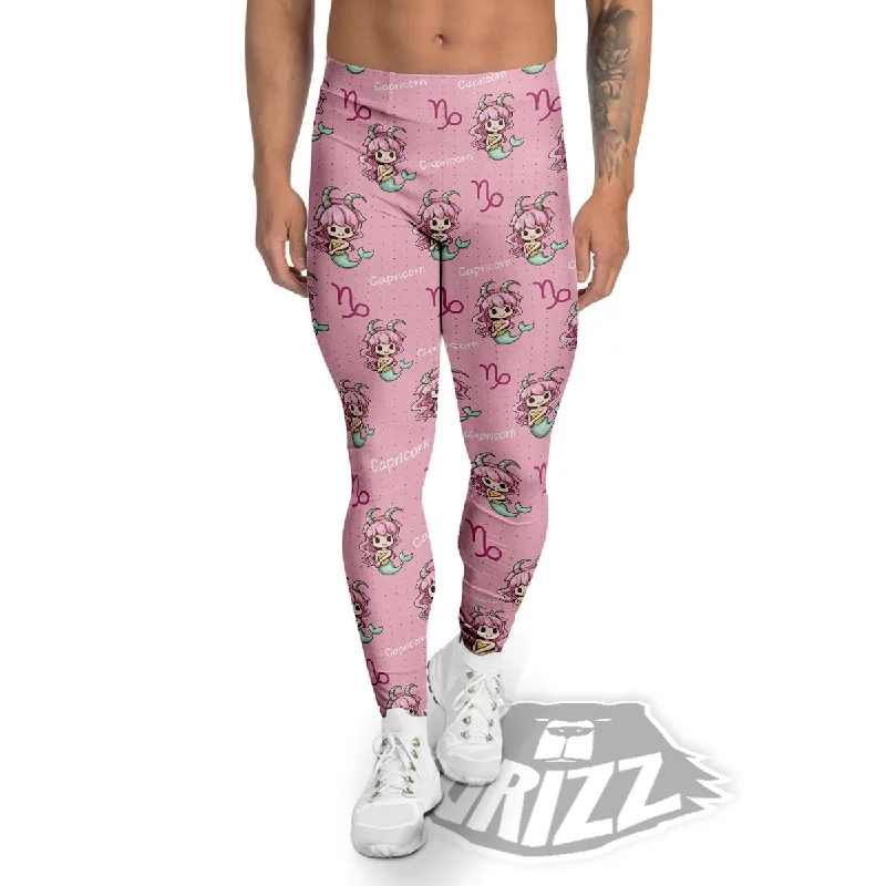 Super Savings Capricorn Cute Cartoon Print Pattern Men's Leggings