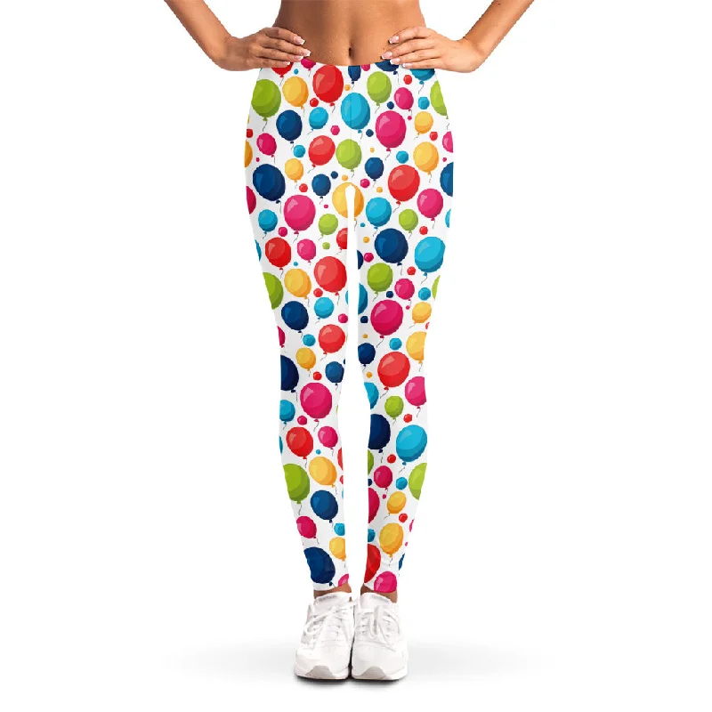 Cartoon Balloon Pattern Print Women's Leggings