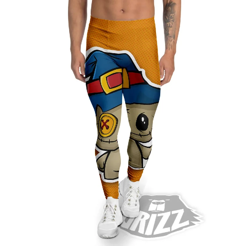 Best Seller Cartoon Doll Voodoo Print Men's Leggings