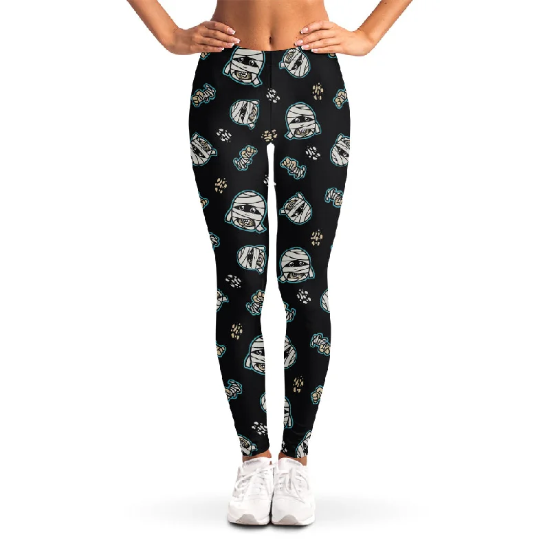 Cartoon Mummy Pattern Print Women's Leggings