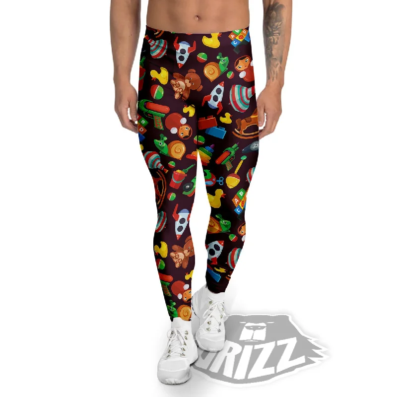 Cartoon toys Colorful Print Pattern Men's Leggings