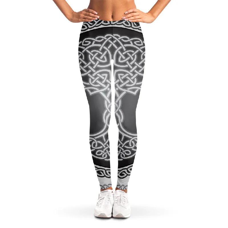 Celtic Knot Tree Of Life Print Women's Leggings