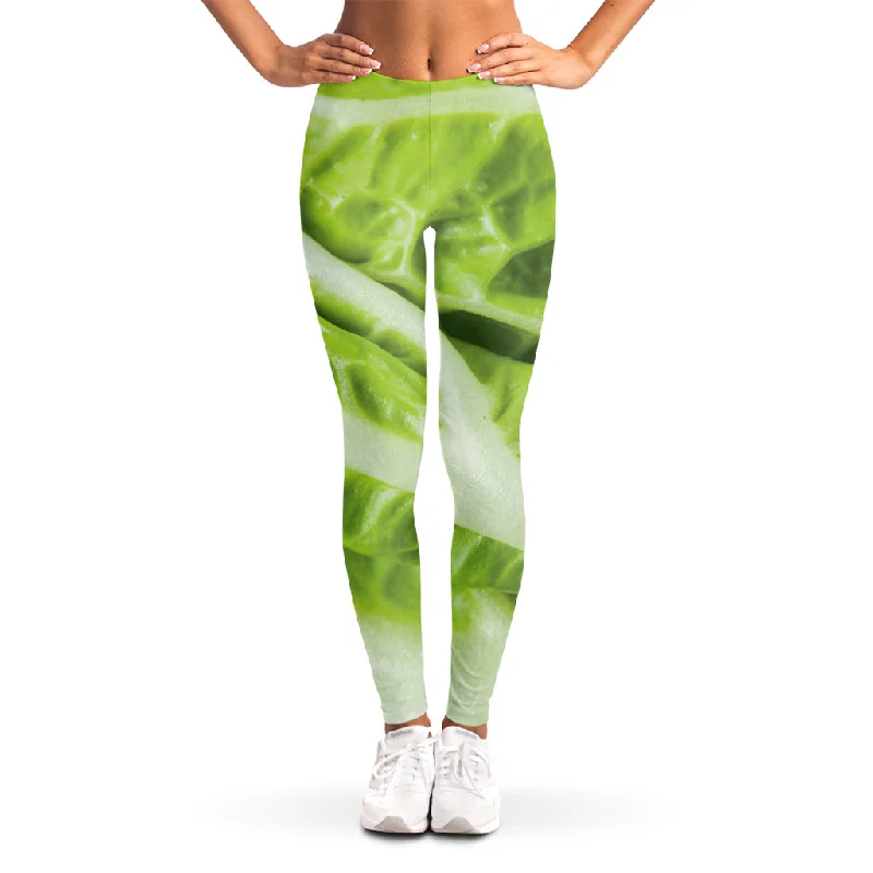 Chinese Cabbage Leaf Print Women's Leggings