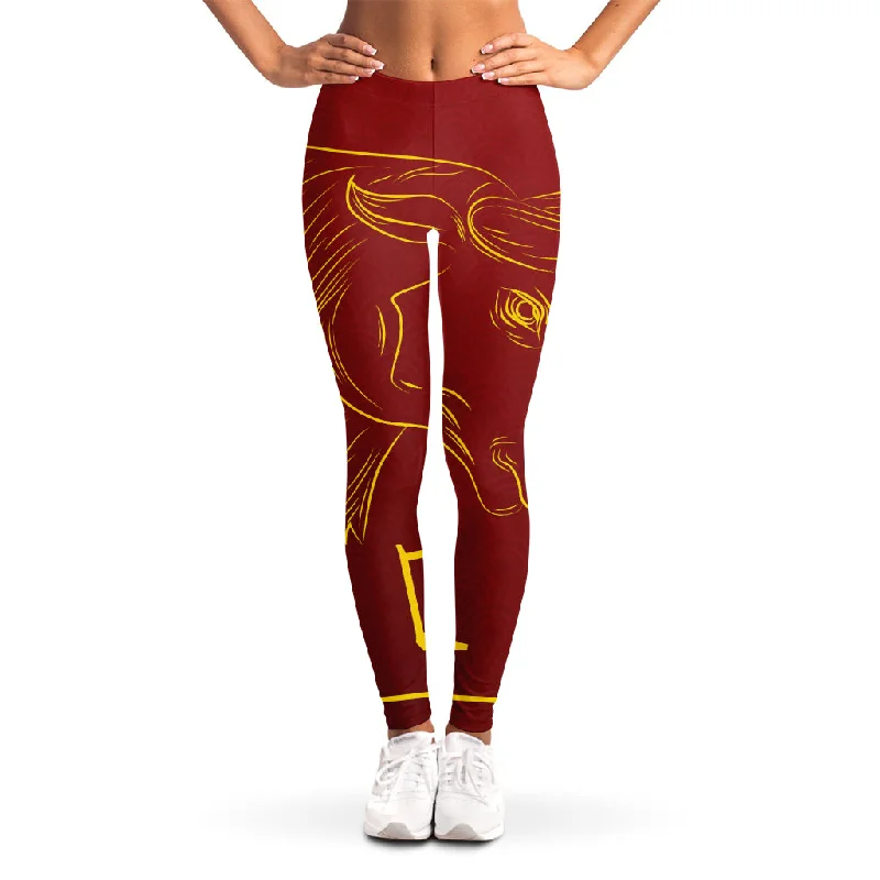 Chinese Horoscope Ox Sign Print Women's Leggings