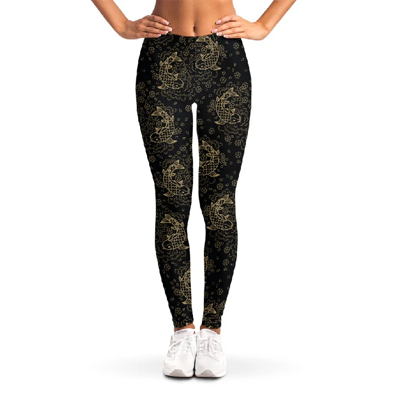 Chinese Koi Carp Pattern Print Women's Leggings