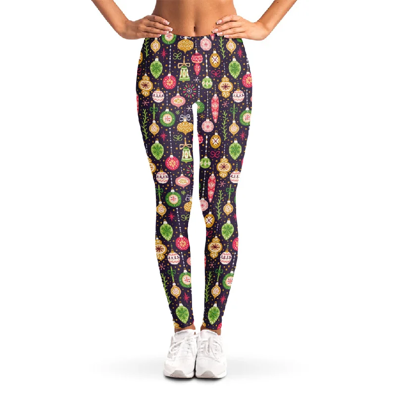 Christmas Baubles Pattern Print Women's Leggings