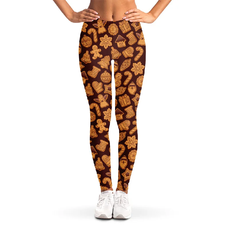 Christmas Cookies Pattern Print Women's Leggings