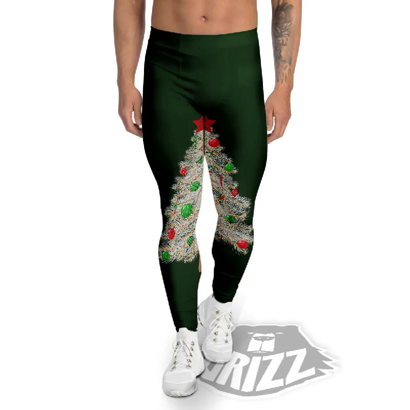 Buy More, Save More Christmas Decorated Tree Print Men's Leggings