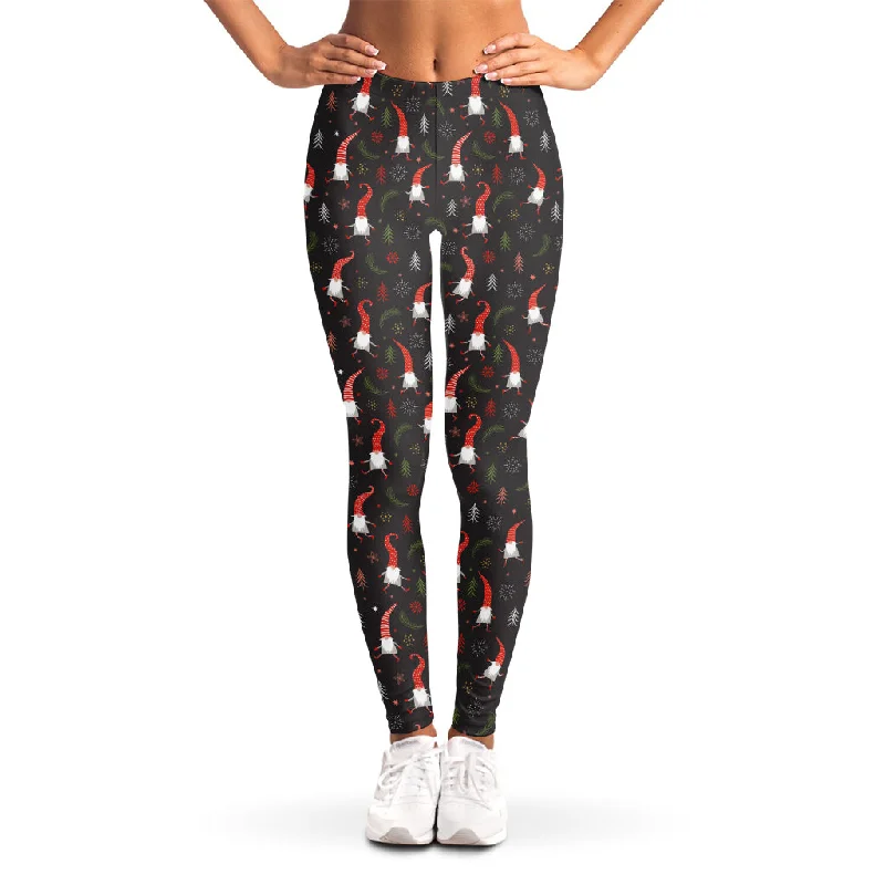 Christmas Gnomes Pattern Print Women's Leggings