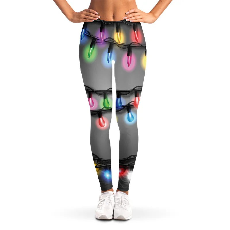 Christmas Holiday Lights Print Women's Leggings