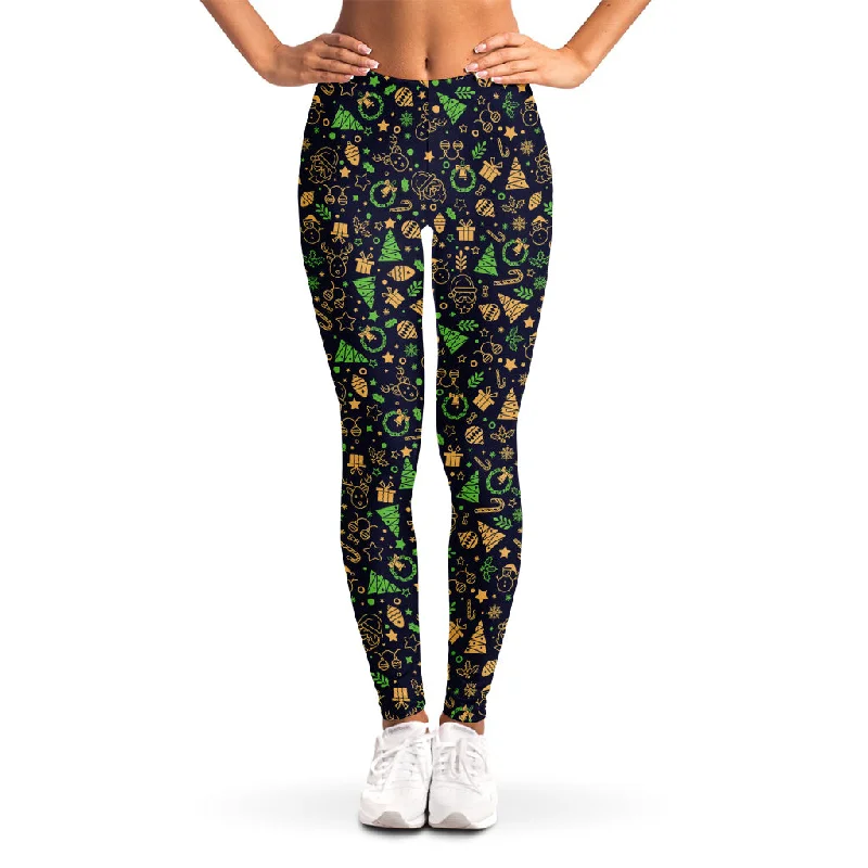 Christmas Party Elements Pattern Print Women's Leggings