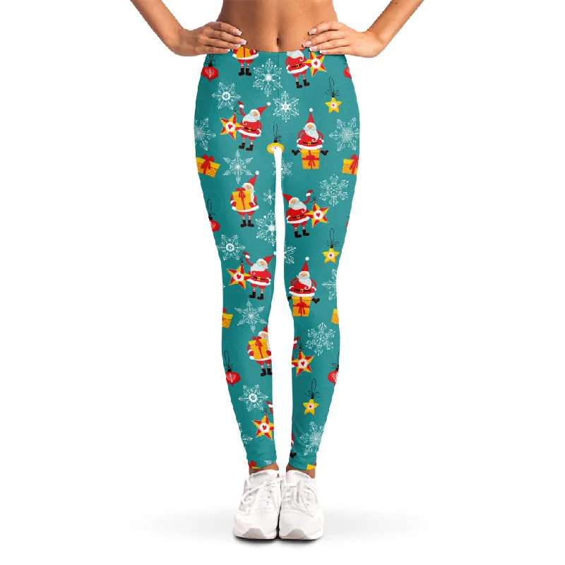 Christmas Santa Gift Pattern Print Women's Leggings