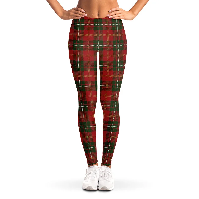 Christmas Scottish Tartan Pattern Print Women's Leggings