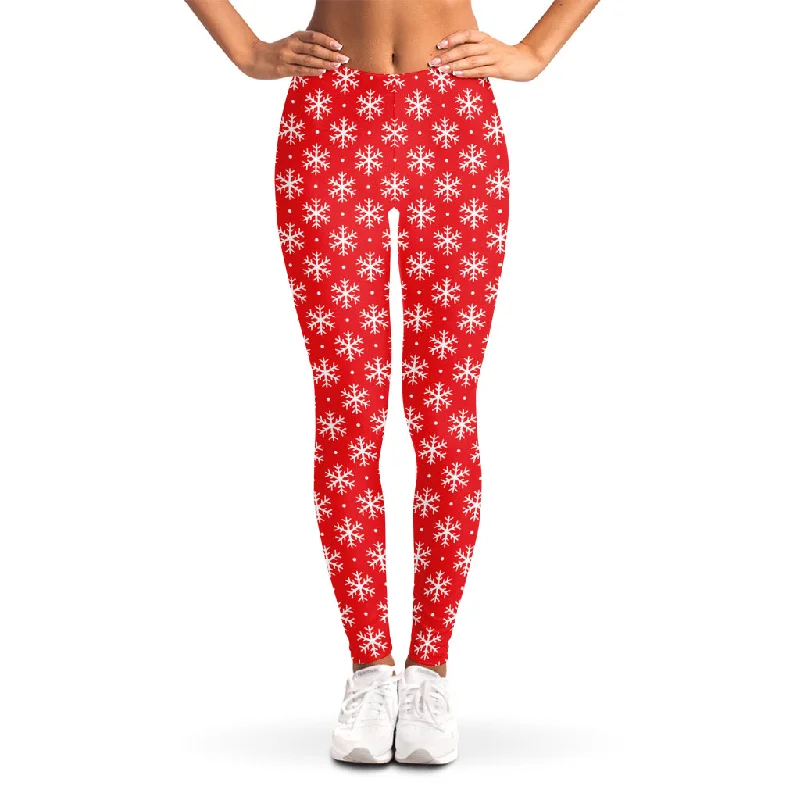 Christmas Snowflake Pattern Print Women's Leggings