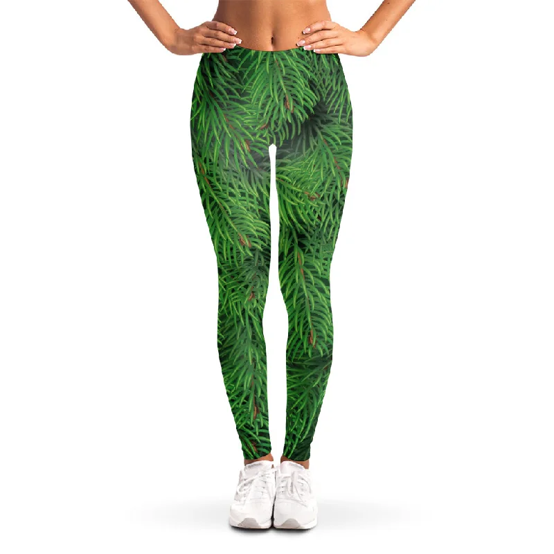 Christmas Tree Branches Print Women's Leggings