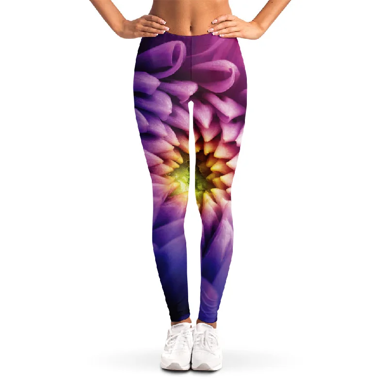 Chrysanthemum Flower Print Women's Leggings