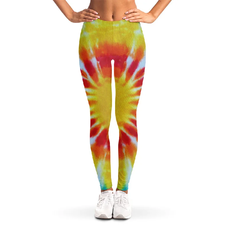 Circle Tie Dye Print Women's Leggings