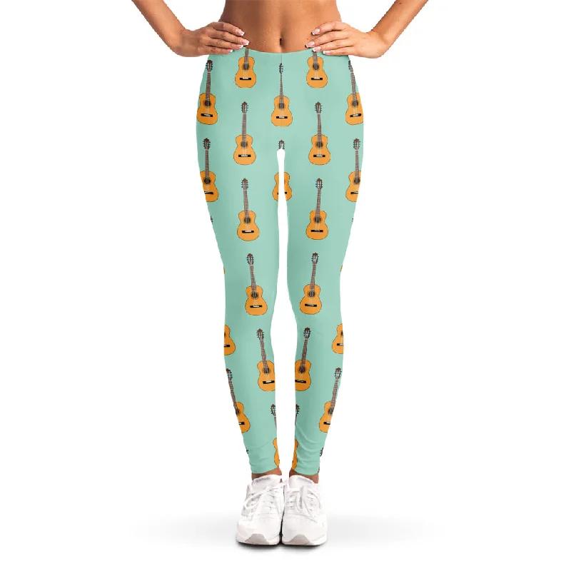 Classical Guitar Pattern Print Women's Leggings