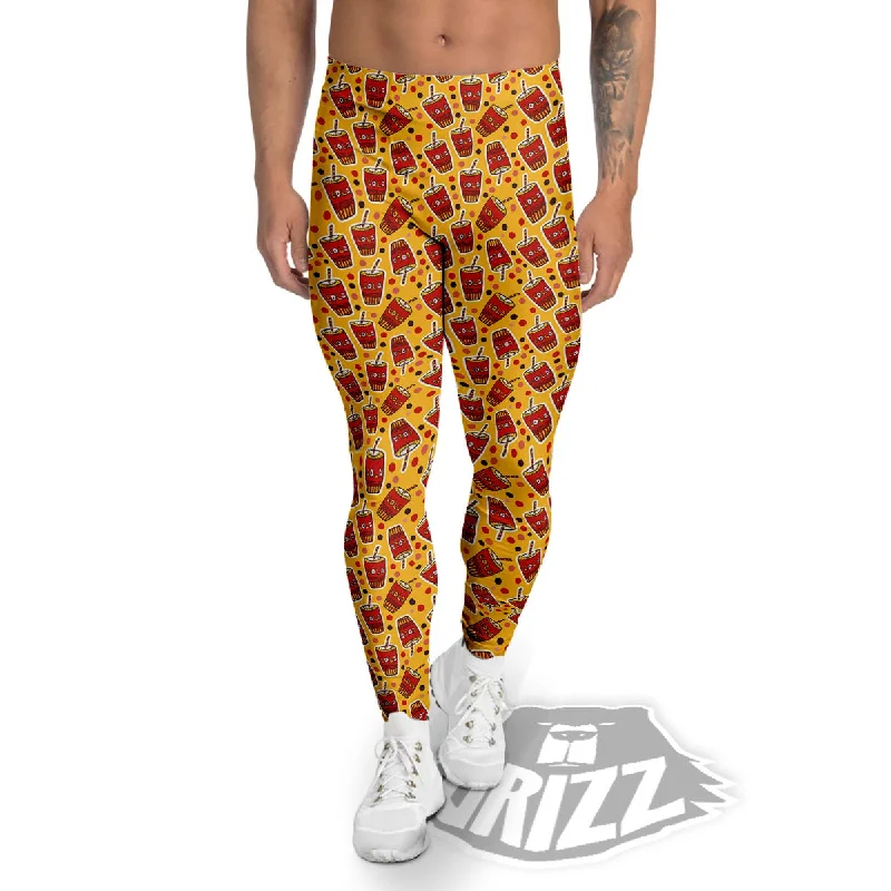 Reduced Prices Cola Glass Print Pattern Men's Leggings