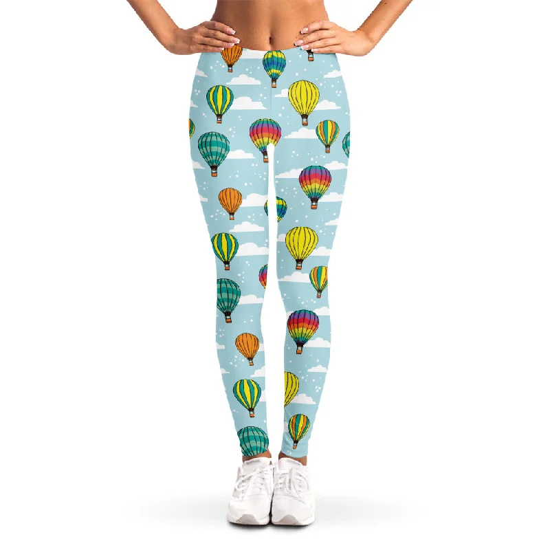 Colorful Air Balloon Pattern Print Women's Leggings