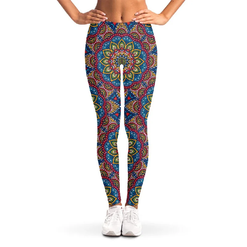 Bargain Prices Colorful Bohemian Mandala Pattern Print Women's Leggings
